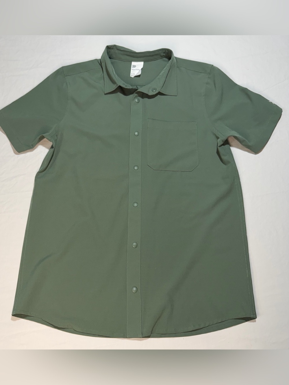 all in motion boys Olive Short-Sleeve Button-Down Shirt